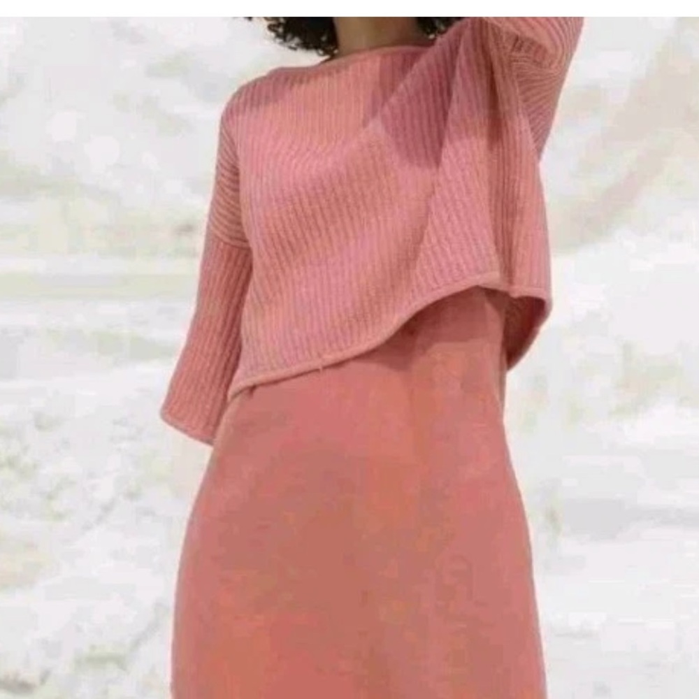Myrah Penaloza Spirit Top Sweater Top 100% Cotton NWT! Dusty Rose Pink
